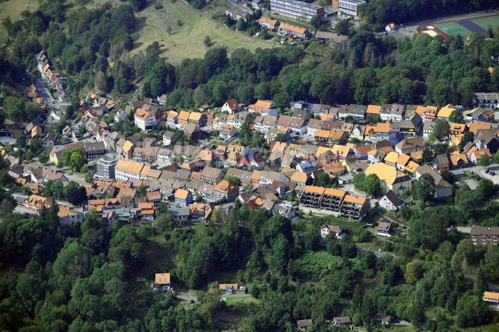 Luftbild Sankt Andreasberg - Von Wald umgebene Ortsansicht in Sankt Andreasberg im Bundesland Niedersachsen, Deutschland