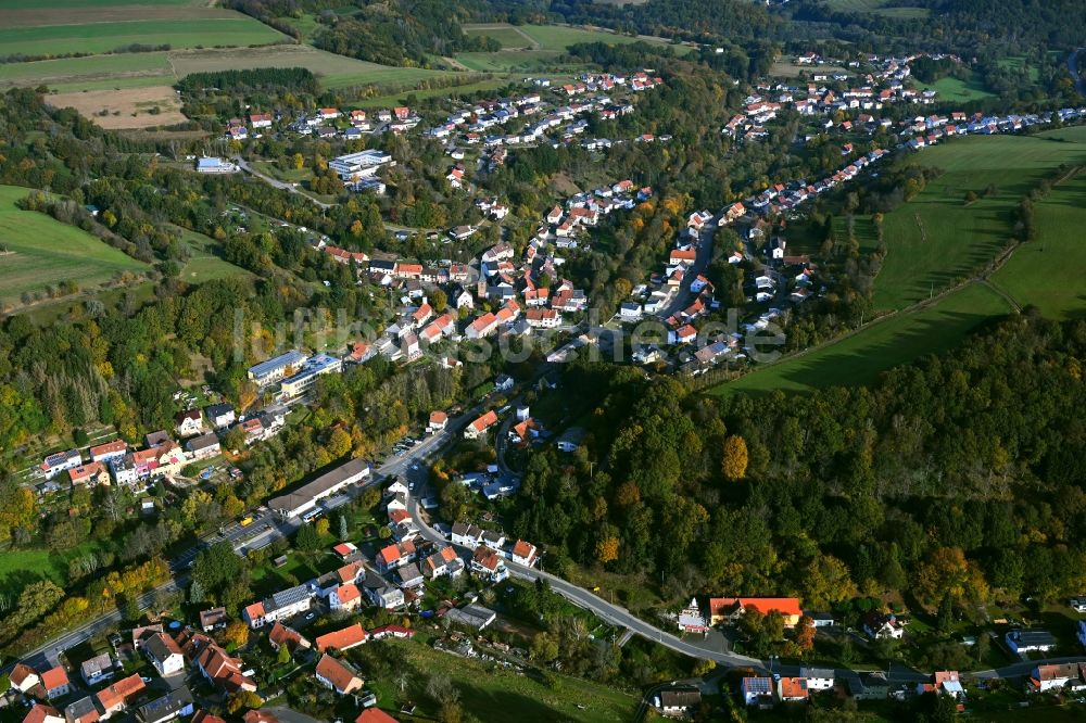 Sankt Wendel aus der Vogelperspektive: Von Wald umgebene Ortsansicht in Sankt Wendel im Bundesland Saarland, Deutschland