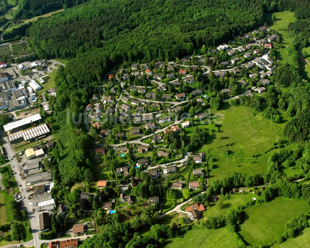 Wehr von oben - Von Wald umgebene Ortsansicht in Wehr im Bundesland Baden-Württemberg, Deutschland