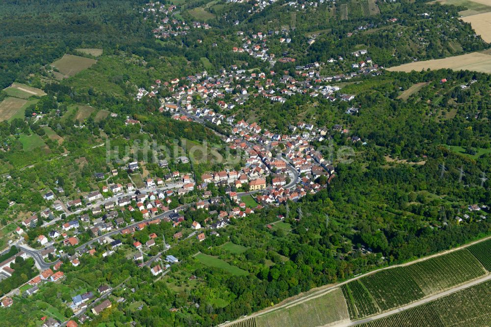 Luftbild Unterdürrbach - Von Waldflächen umsäumtes Stadtgebiet in Unterdürrbach im Bundesland Bayern, Deutschland