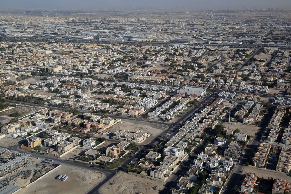 Luftbild Dubai - Vororte von Dubai in den Vereinigte Arabische Emirate