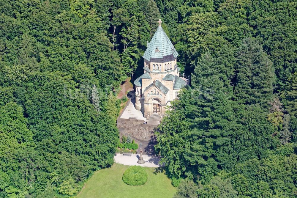 Luftbild Berg - Votivkapelle St. Ludwig in Berg am Starnberger See im Bundesland Bayern