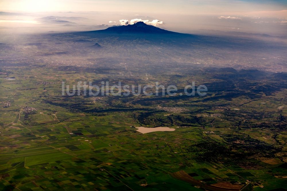Luftaufnahme Tlamacas - Vulkan Popocatepetl in Tlamacas in Bundesstaat Mexiko, Mexiko