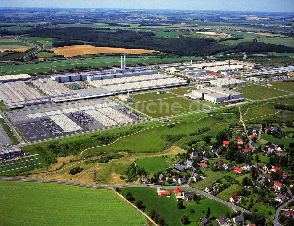 Zwickau OT Mosel aus der Vogelperspektive: VW- Werk in Zwickau-Mosel