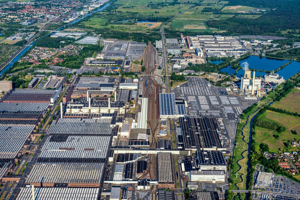 Wolfsburg von oben - VW - Werksgelände der Volkswagen AG in Wolfsburg im Bundesland Niedersachsen