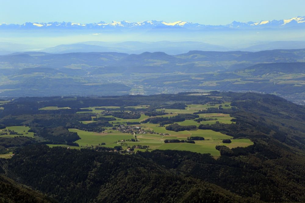 Luftbild Rickenbach - Wald und Berglandschaft des Hotzenwaldes im Südschwarzwald bei in Rickenbach im Bundesland Baden-Württemberg