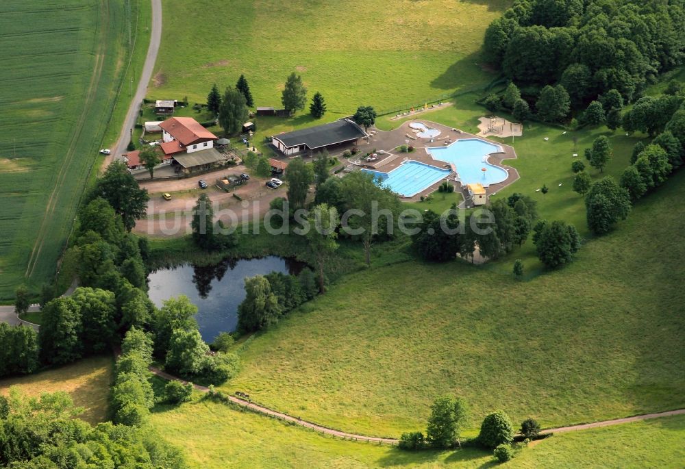 Luftaufnahme Mosbach - Waldbad in Mosbach im Bundesland Thüringen