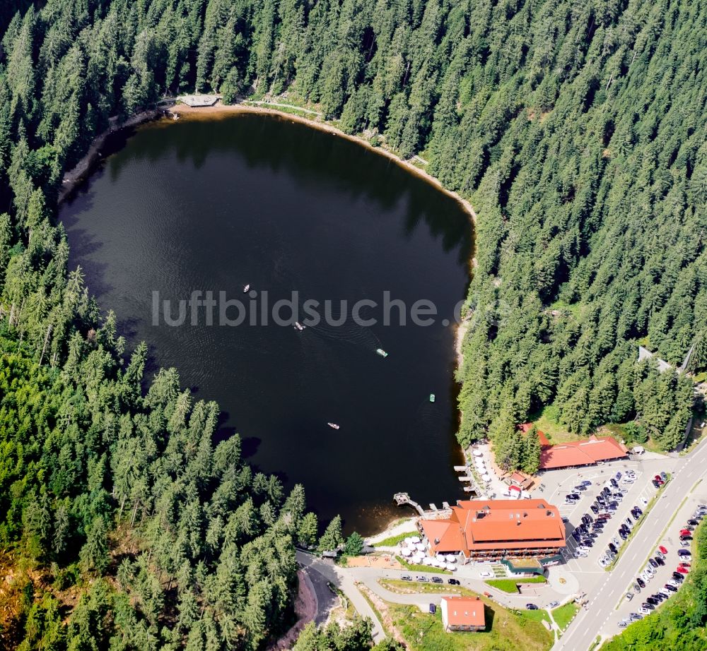 Luftbild Seebach - Waldgebiete am Ufer des See Mumelsee , Ortenau , Hornisgrinde in Seebach im Bundesland Baden-Württemberg, Deutschland