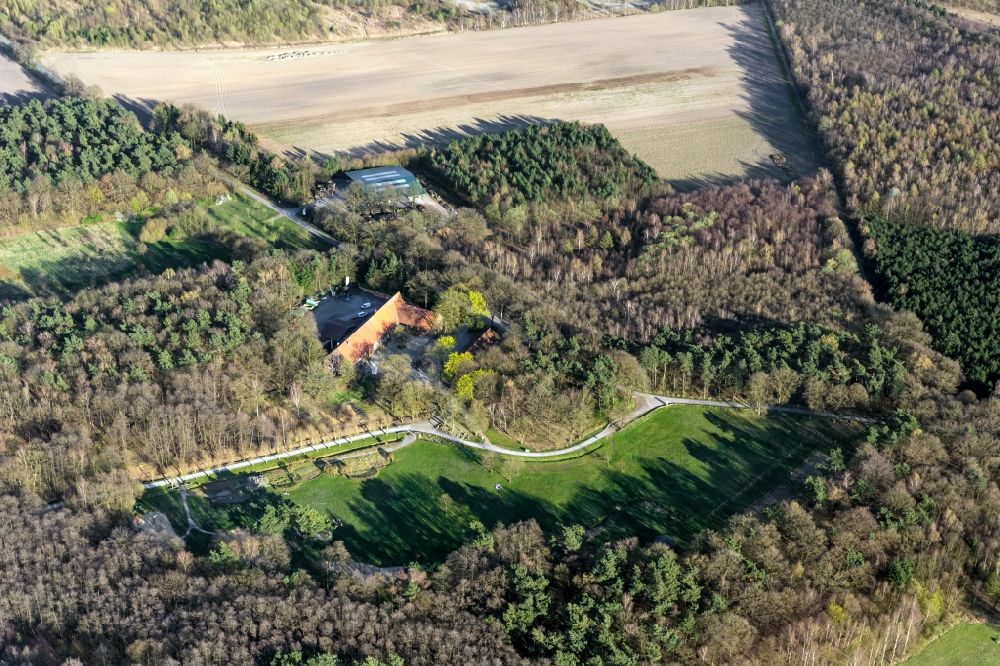 Luftaufnahme Bottrop - Waldkompetenzzentrum Heidhof im Stadtbezirk Kirchhellen in Bottrop im Bundesland Nordrhein-Westfalen