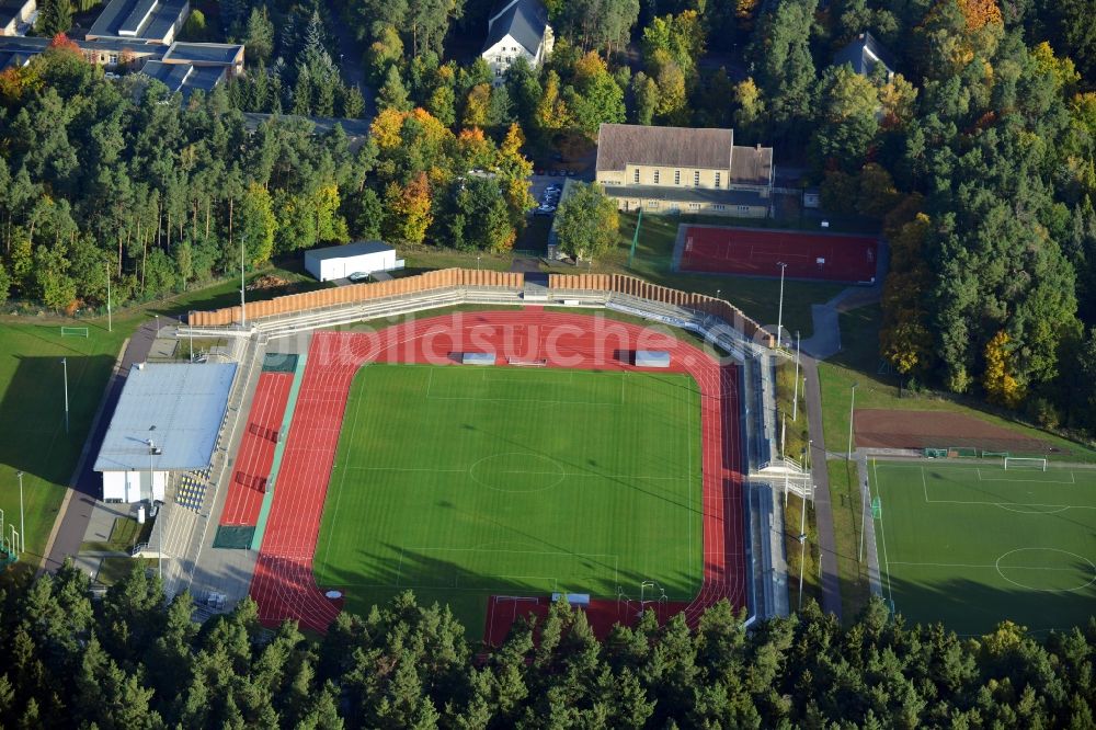 Luftaufnahme Haldensleben - Waldstadion in Haldensleben im Bundesland Sachsen-Anhalt