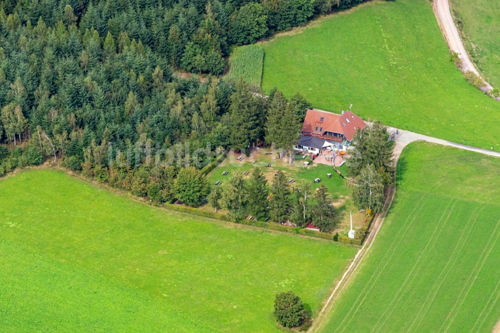 Luftaufnahme Freiamt - Wanderheim des Schwarzwald Verein am Kreuzmoos in Freiamt im Bundesland Baden-Württemberg, Deutschland