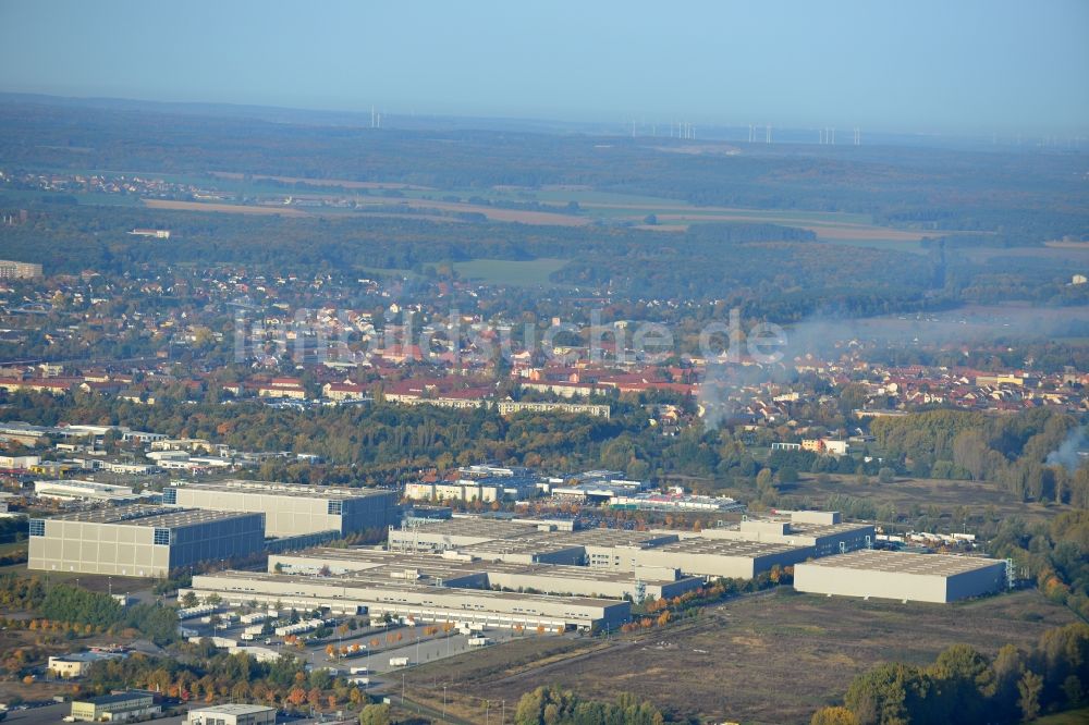 Haldensleben von oben - Warenverteil- und Logistikzentrum der ECE in Haldensleben im Bundesland Sachsen-Anhalt
