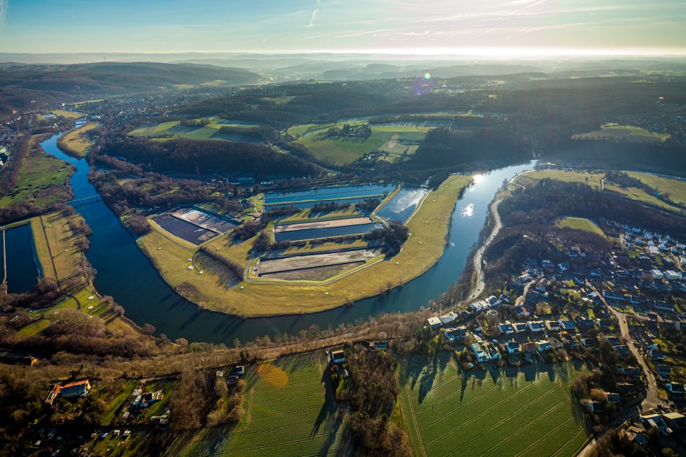 Luftaufnahme Heven - Wassergewinnungsanlage der Wasserwerke Westfalen GmbH in Heven im Bundesland Nordrhein-Westfalen, Deutschland