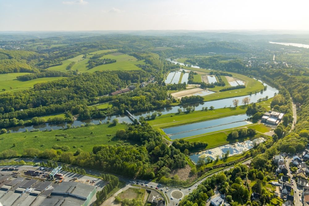 Luftaufnahme Witten - Wassergewinnungsanlage der Wasserwerke Westfalen GmbH in Witten im Bundesland Nordrhein-Westfalen, Deutschland