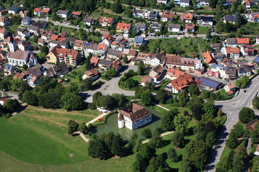 Luftbild Inzlingen - Wasserschloss Inzlingen in Baden Württemberg