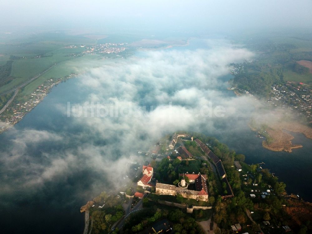 Luftaufnahme Seeburg - Wasserschloß Schloss am Vietzbach in Seeburg im Bundesland Sachsen-Anhalt, Deutschland