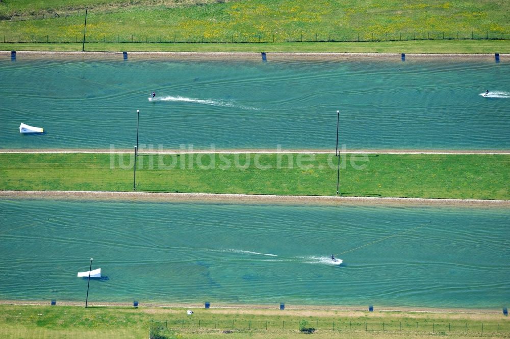 Luftbild Großbeeren - Wasserskianlage der Wasserskilift Großbeeren GmbH