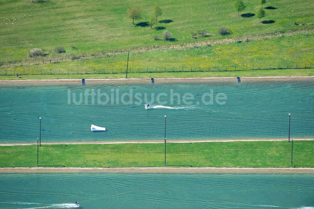 Luftaufnahme Großbeeren - Wasserskianlage der Wasserskilift Großbeeren GmbH