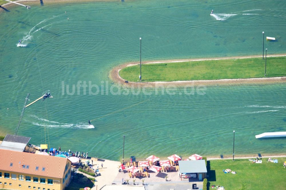 Luftbild Großbeeren - Wasserskianlage der Wasserskilift Großbeeren GmbH