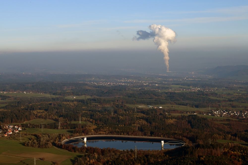 Luftaufnahme Rickenbach - Wasserspeicher Eggbergbecken im Ortsteil Egg in Rickenbach im Bundesland Baden-Württemberg, Deutschland