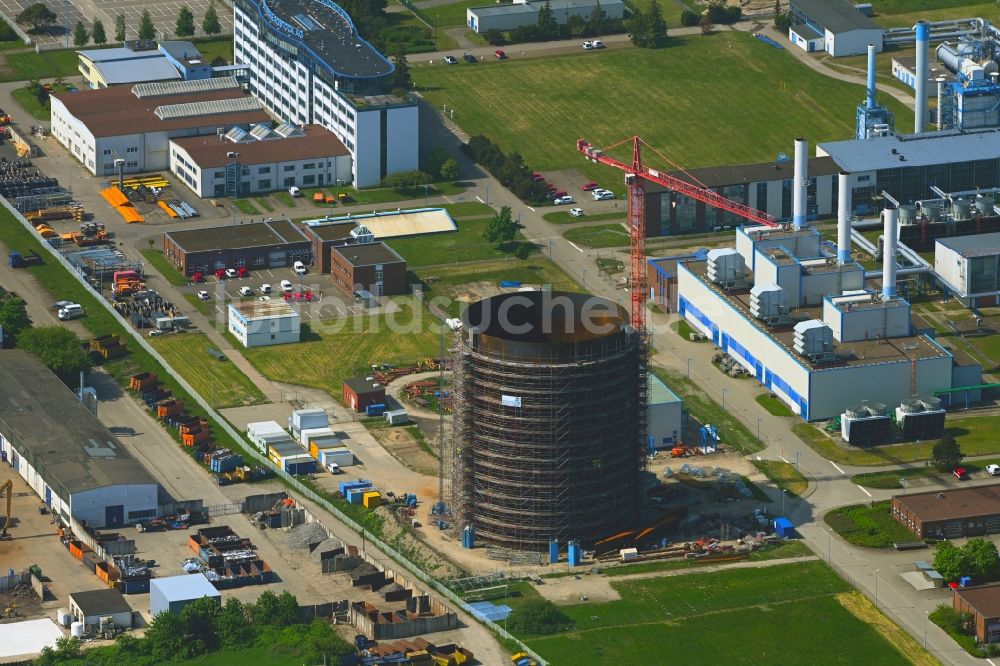 Rostock aus der Vogelperspektive: Wasserspeicher - Neubau in Rostock im Bundesland Mecklenburg-Vorpommern, Deutschland