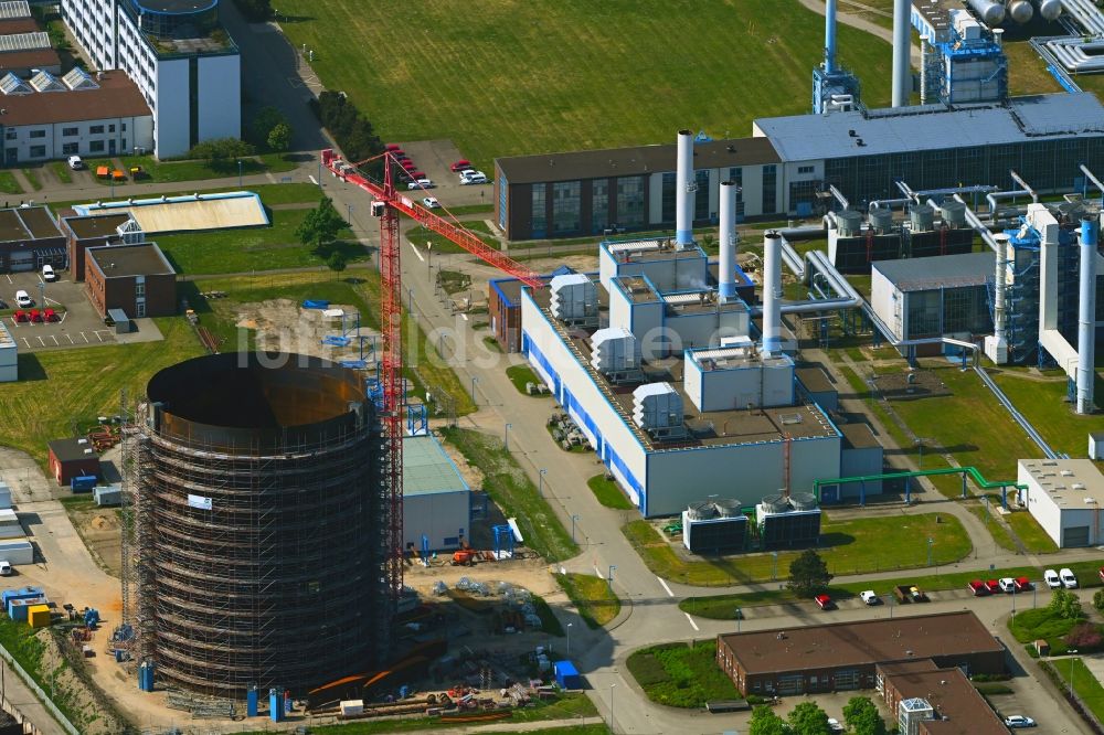 Luftbild Rostock - Wasserspeicher - Neubau in Rostock im Bundesland Mecklenburg-Vorpommern, Deutschland