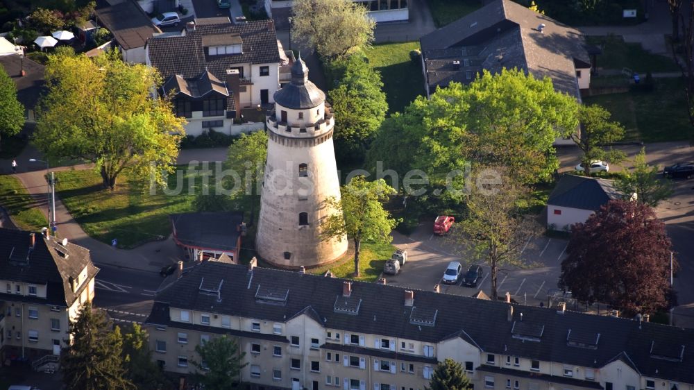 Andernach von oben - Wasserturm in Andernach im Bundesland Rheinland-Pfalz, Deutschland