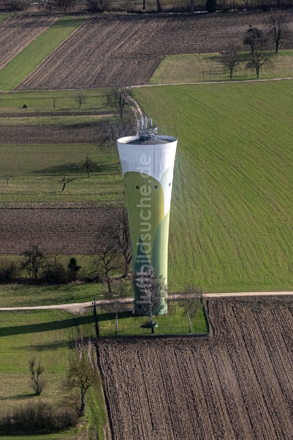 Gerstheim aus der Vogelperspektive: Wasserturm in Gerstheim in Grand Est, Frankreich