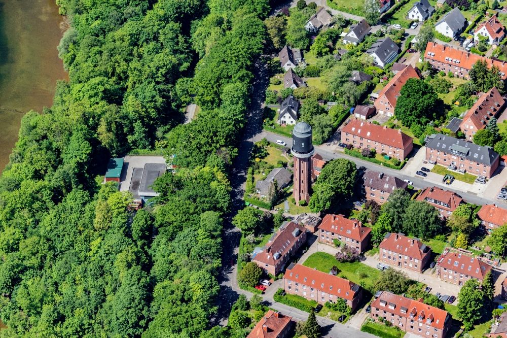 Plön aus der Vogelperspektive: Wasserturm in Plön im Bundesland Schleswig-Holstein, Deutschland