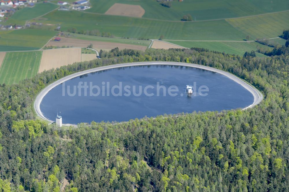 Tännesberg von oben - Wasserwerk - Hochspeicher Anlage in Tännesberg im Bundesland Bayern, Deutschland