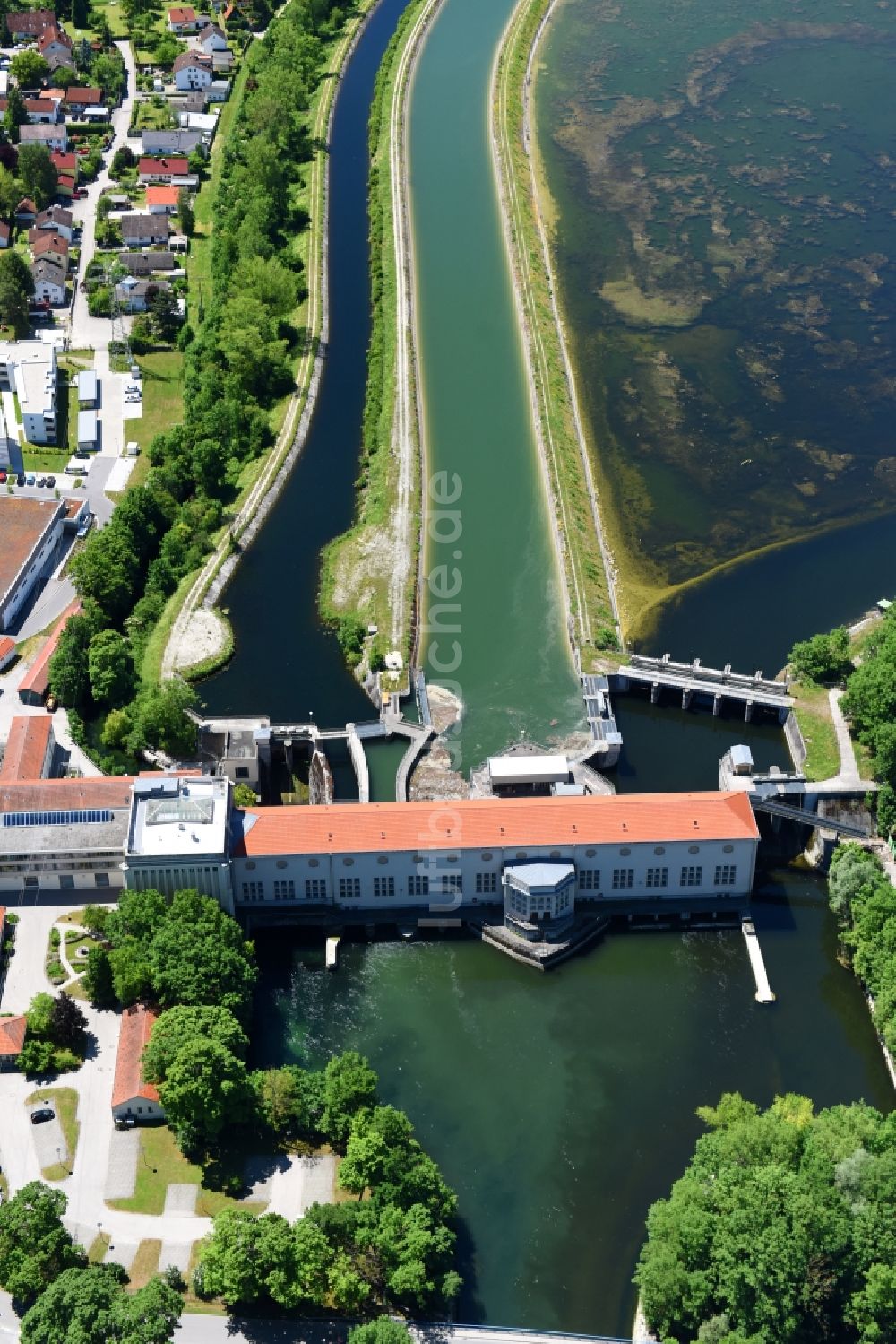 Luftbild Neufinsing - Wasserwerk und Wasserkraftwerk der E.ON Wasserkraft GmbH in Neufinsing im Bundesland Bayern, Deutschland
