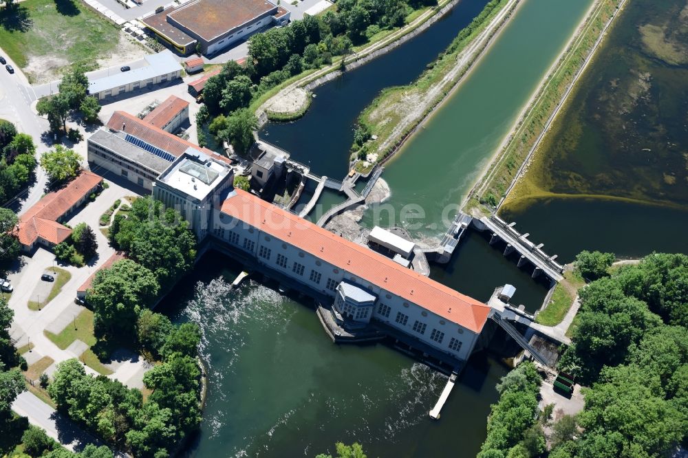 Luftaufnahme Neufinsing - Wasserwerk und Wasserkraftwerk der E.ON Wasserkraft GmbH in Neufinsing im Bundesland Bayern, Deutschland