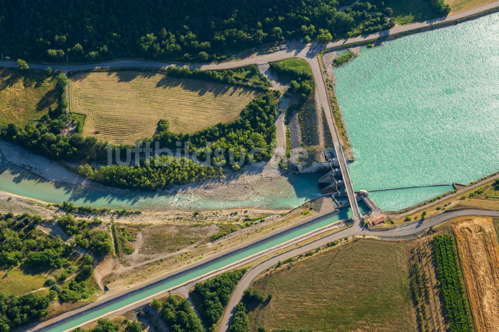 Luftbild Mereuil - Wasserwerk und Wasserkraftwerk am Wildwasserfluss Buech in Mereuil in Provence-Alpes-Cote d'Azur, Frankreich