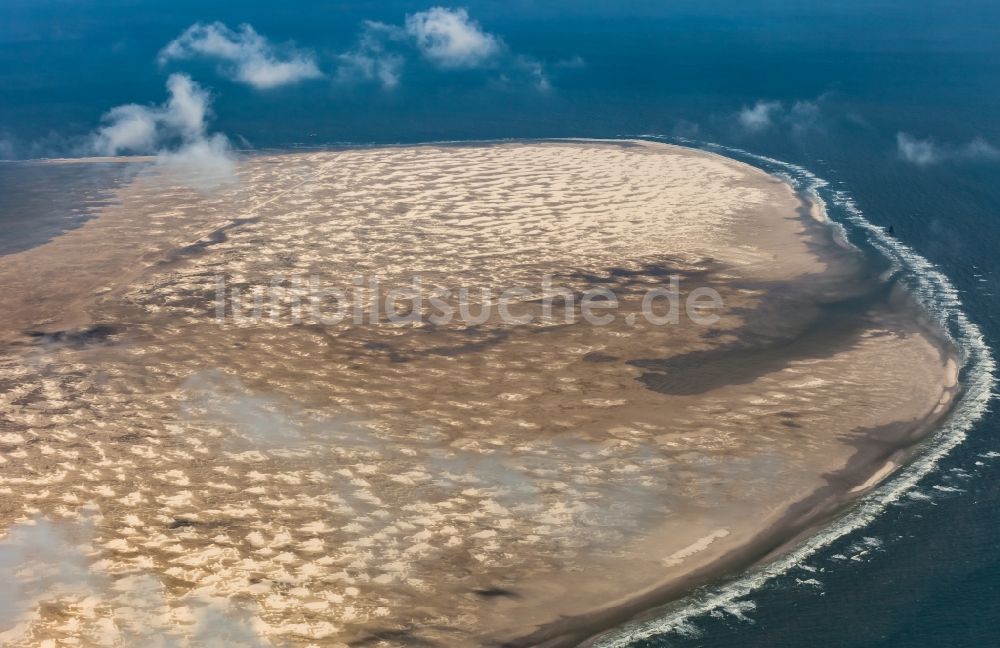 Luftaufnahme Pellworm - Watt und Sandbank -Bereich Süderoogsand südwestlich der Insel Pellworm im Bundesland Schleswig-Holstein, Deutschland