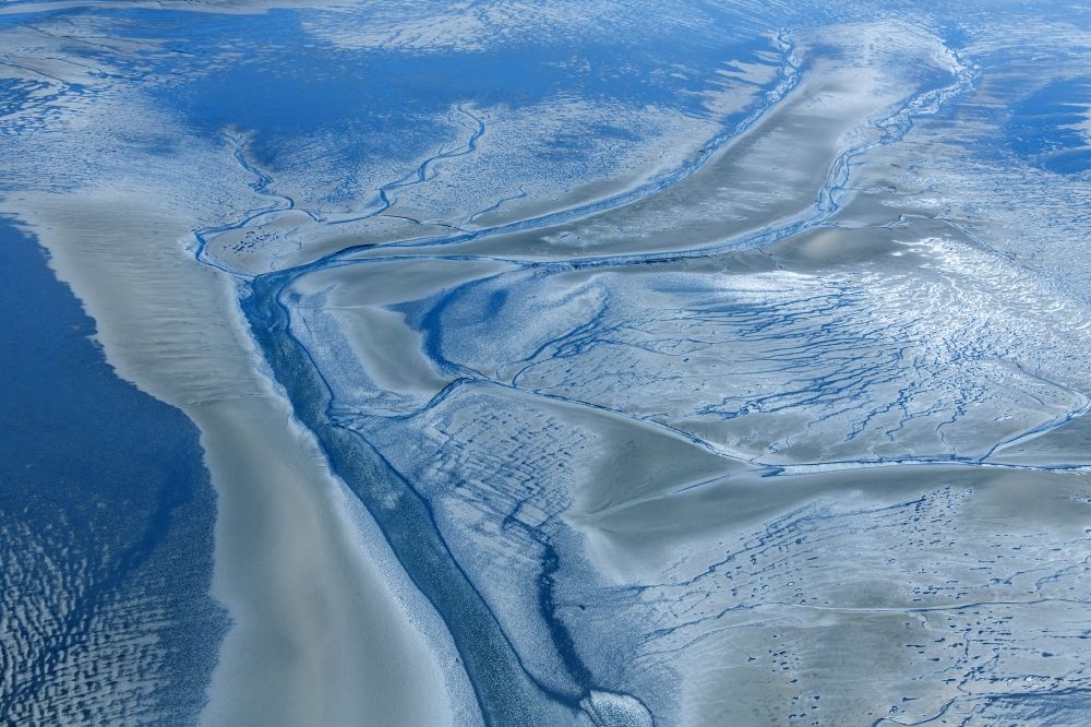 Luftbild Hedwigenkoog - Wattenmeer der Nordsee- Küste von Büsum in Hedwigenkoog im Bundesland Schleswig-Holstein, Deutschland