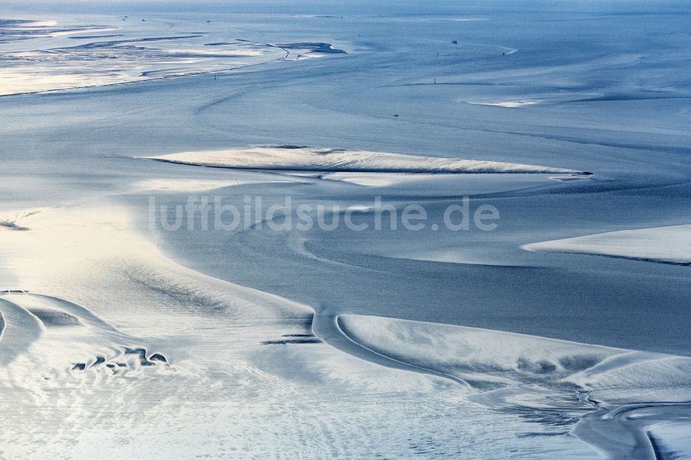 Neufelderkoog von oben - Wattenmeer der Nordsee- Küste in Neufelderkoog im Bundesland Schleswig-Holstein, Deutschland