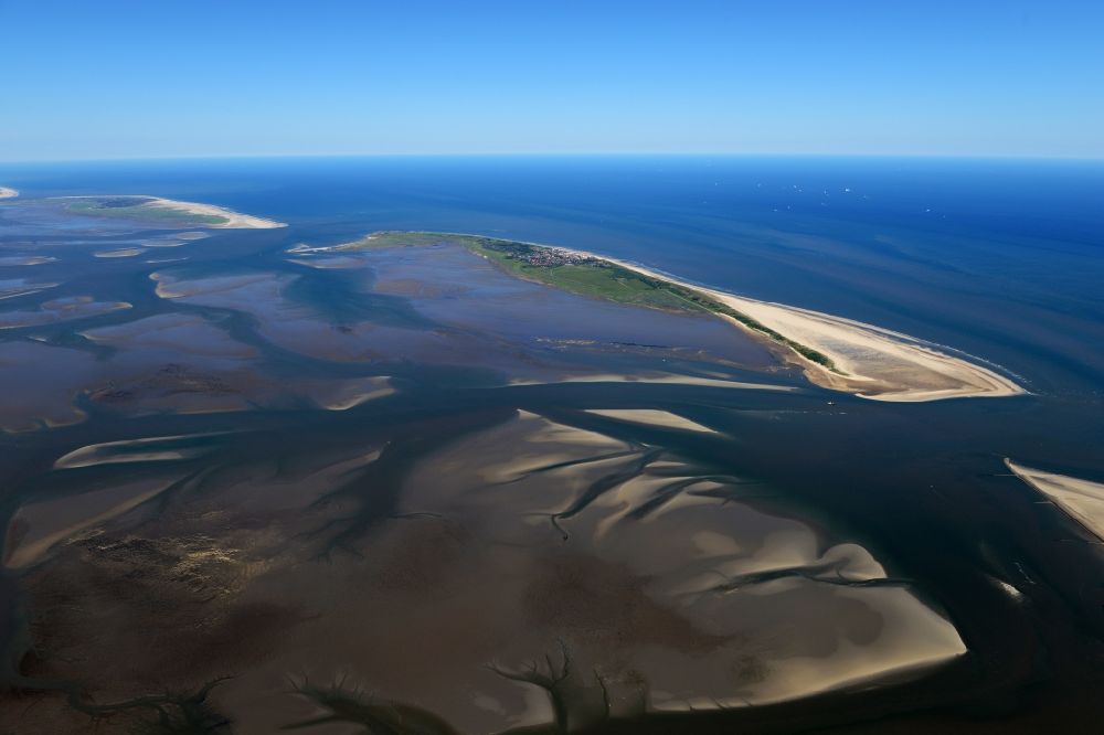 Luftbild Wangerland - Wattenmeer der Nordsee- Küste in Wangerland im Bundesland Niedersachsen