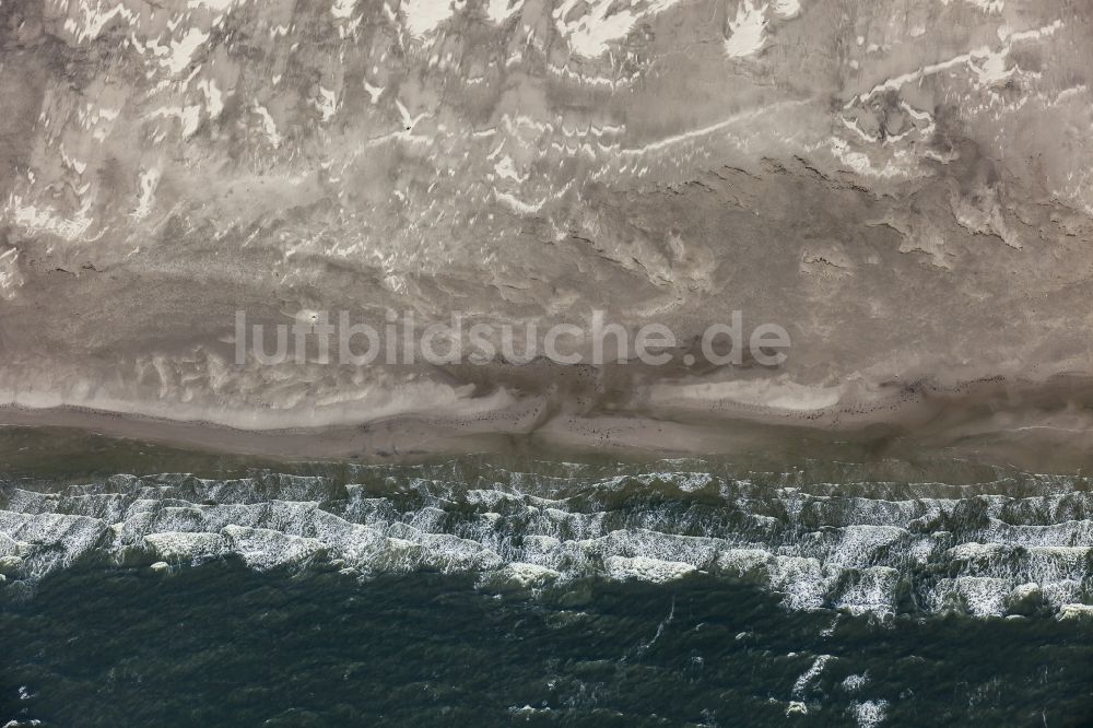 Süderoogsand von oben - Wattenmeer der Nordsee- Küste in Süderoogsand im Bundesland Schleswig-Holstein, Deutschland