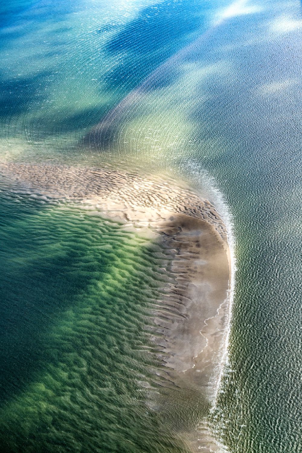 Luftbild Wurster Nordseeküste - Wattenmeer der Wurster Nordseeküste im Bundesland Niedersachsen, Deutschland