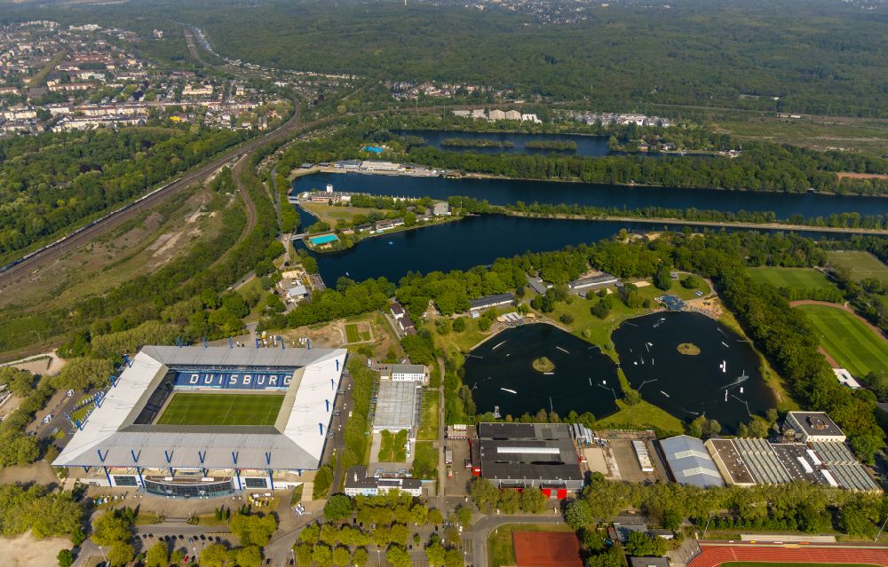 Duisburg aus der Vogelperspektive: Wedau Sportpark mit der Schauinsland-Reisen-Arena in Duisburg im Bundesland Nordrhein-Westfalen