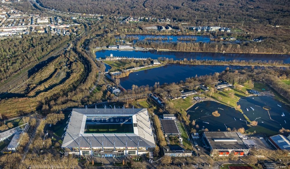 Duisburg aus der Vogelperspektive: Wedau Sportpark mit der Schauinsland-Reisen-Arena in Duisburg im Bundesland Nordrhein-Westfalen