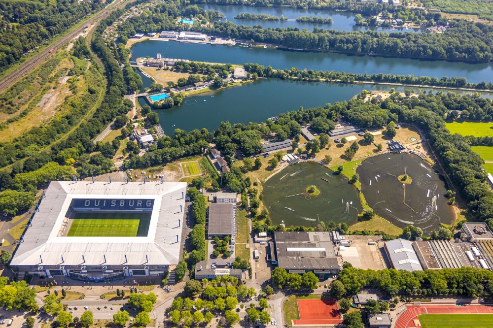 Luftbild Duisburg - Wedau Sportpark mit der Schauinsland-Reisen-Arena in Duisburg im Bundesland Nordrhein-Westfalen