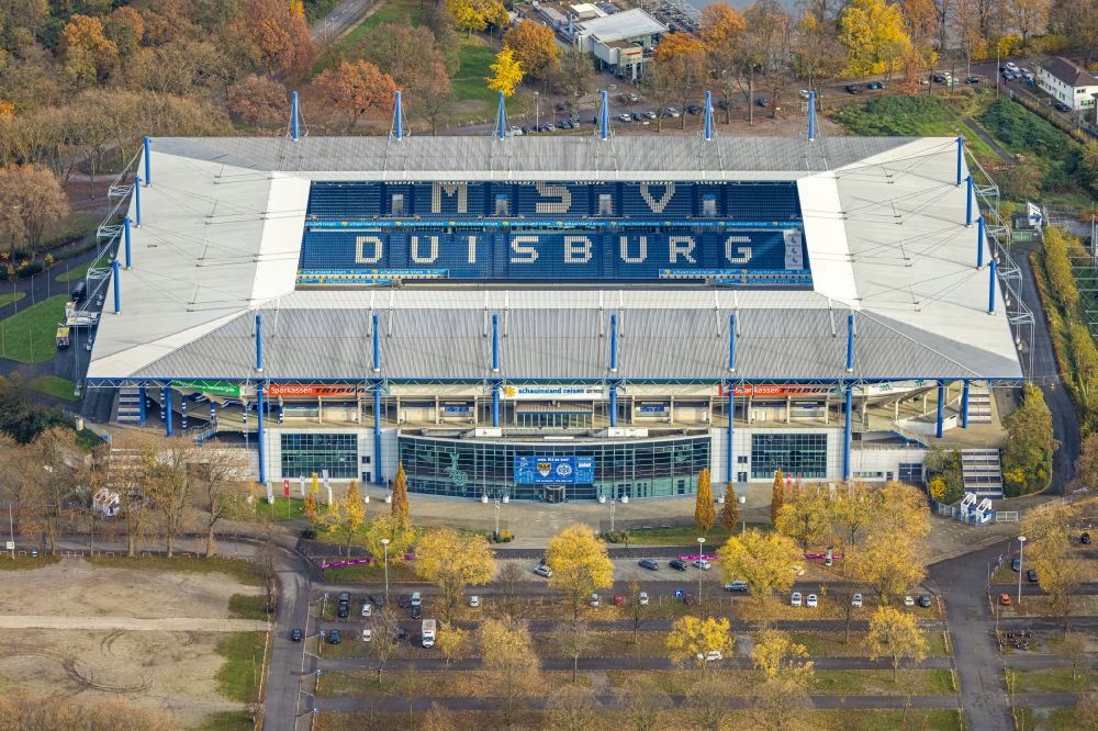 Luftbild Duisburg - Wedau Sportpark mit der Schauinsland-Reisen-Arena in Duisburg im Bundesland Nordrhein-Westfalen
