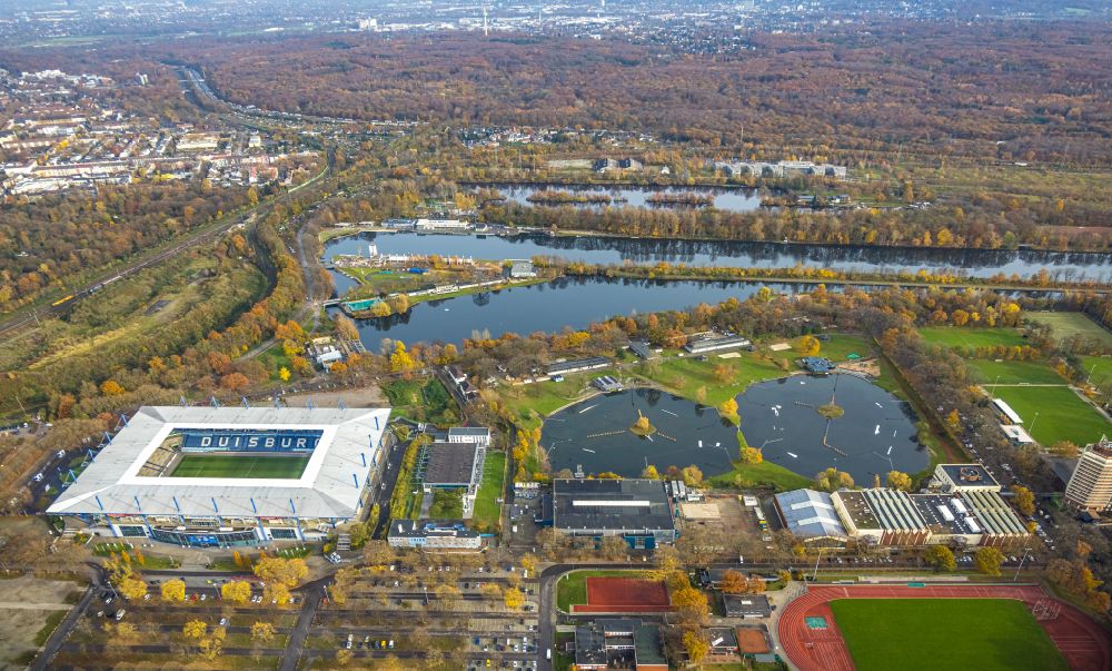 Duisburg von oben - Wedau Sportpark mit der Schauinsland-Reisen-Arena in Duisburg im Bundesland Nordrhein-Westfalen