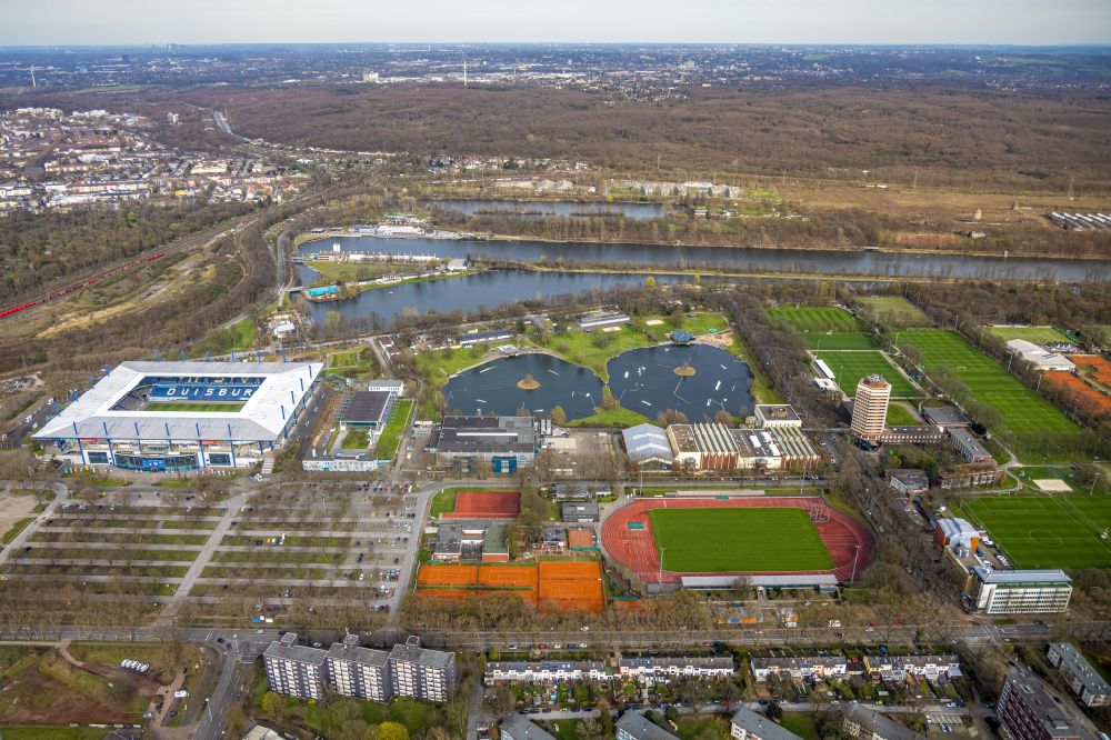 Luftbild Duisburg - Wedau Sportpark mit der Schauinsland-Reisen-Arena in Duisburg im Bundesland Nordrhein-Westfalen, Deutschland