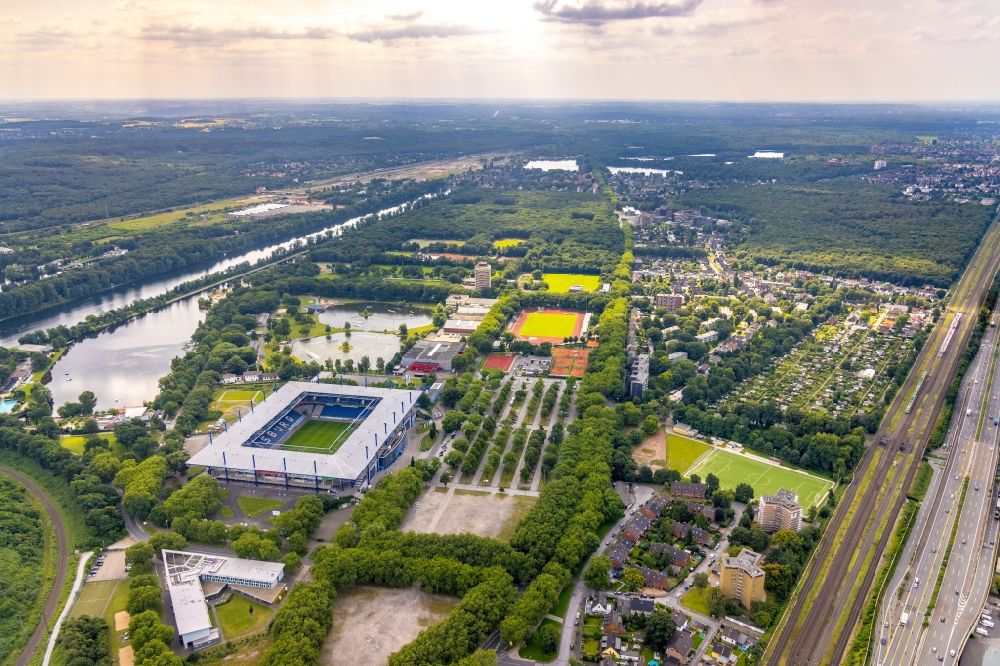 Duisburg von oben - Wedau Sportpark mit der Schauinsland-Reisen-Arena ( ehemals Wedaustadion ) in Duisburg im Bundesland Nordrhein-Westfalen