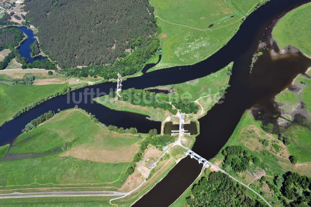 Luftaufnahme Quitzöbel - Wehrgruppe Quitzöbel zwischen Elbe und Havel im Bundesland Brandenburg / Sachsen-Anhalt