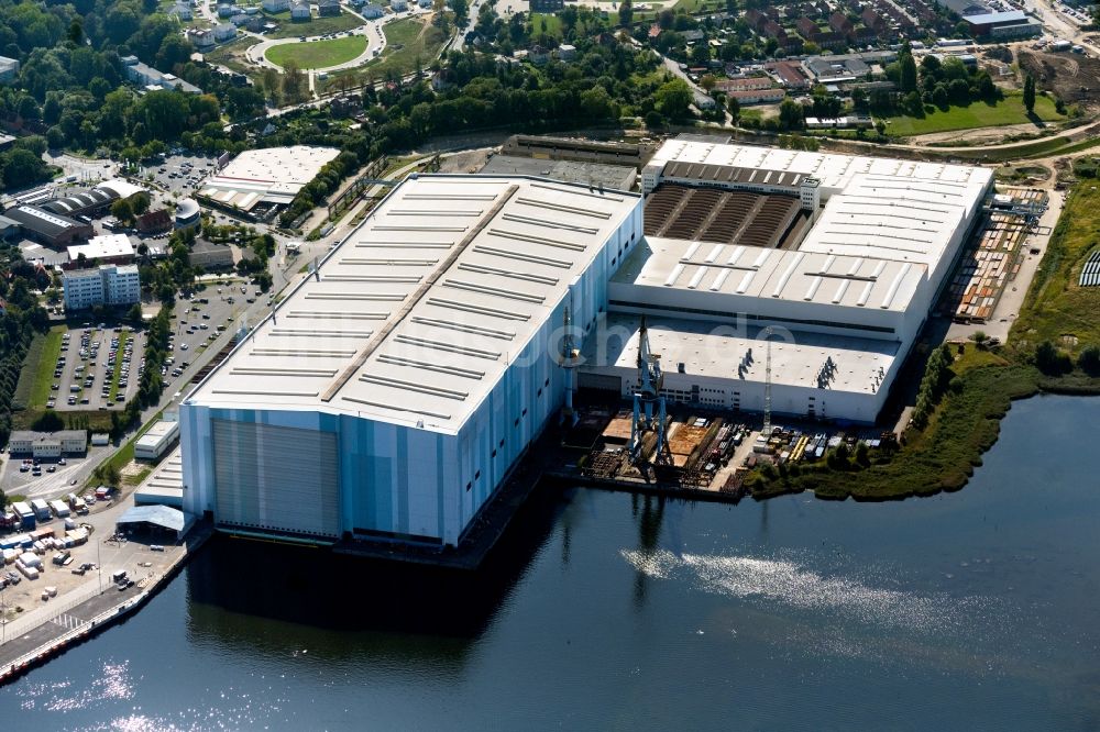 Luftaufnahme Wismar - Werftgelände der MV Werften Wismar in Wismar im Bundesland Mecklenburg-Vorpommern, Deutschland