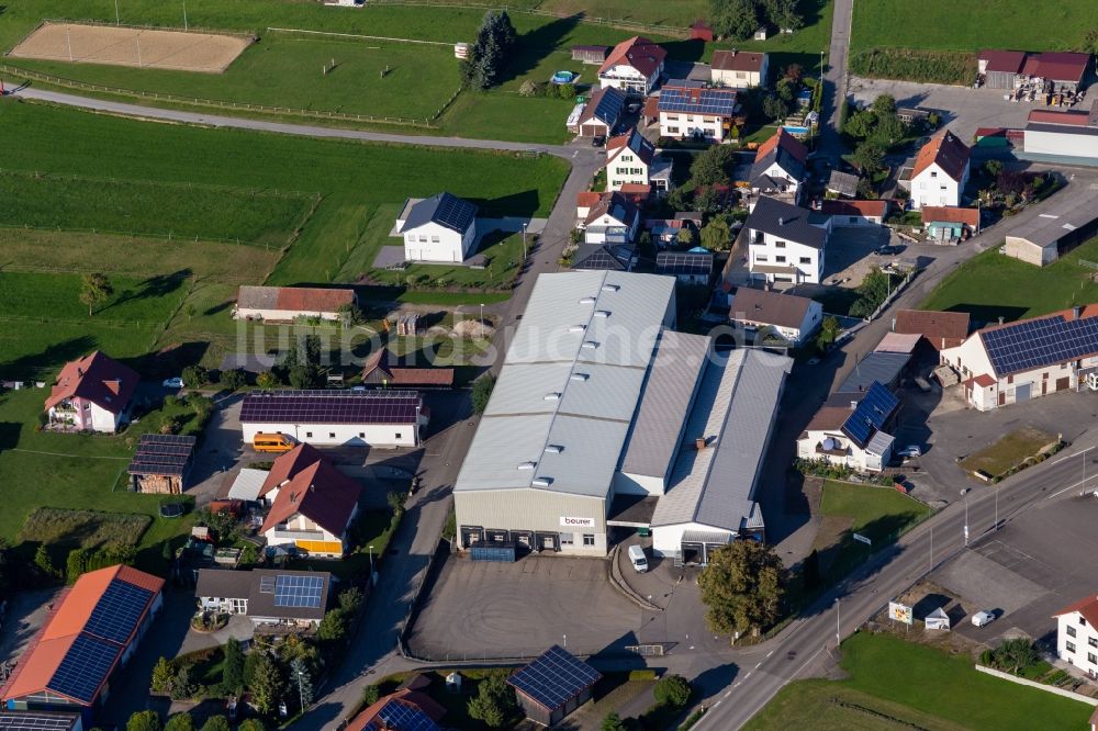 Luftbild Uttenweiler - Werksgelände der Beurer GmbH in Uttenweiler im Bundesland Baden-Württemberg, Deutschland