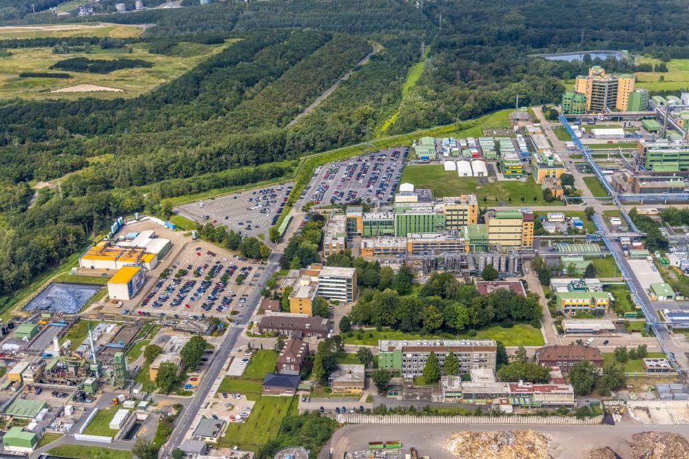 Luftaufnahme Bergkamen - Werksgelände des Chemieproduzenten Bayer Pharma AG an der Ernst-Schering-Straße in Bergkamen im Bundesland Nordrhein-Westfalen, Deutschland